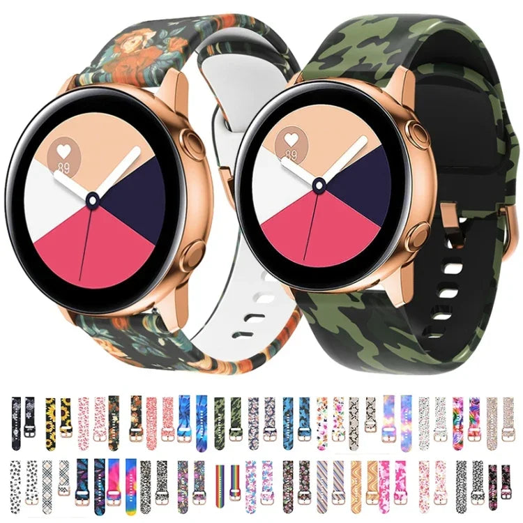 シリコンプリント交換用ストラップウォッチバンド Samsung Galaxy Watch 46mm用