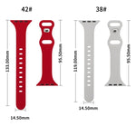 スリム8バックルシリコン交換用ストラップウォッチバンド、Apple Watchシリーズ7 41mm / & 6 & SE & 5 & 4 40mm用、Apple Watchシリーズ7 45mm / & 6 & SE & 5 & 4 44mm用