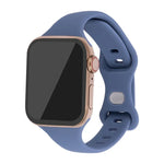 スリム8バックルシリコン交換用ストラップウォッチバンド、Apple Watchシリーズ7 41mm / & 6 & SE & 5 & 4 40mm用、Apple Watchシリーズ7 45mm / & 6 & SE & 5 & 4 44mm用
