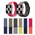Color Matching Nylon Watchband, For Apple Watch Series 7 41mm / 6 & SE & 5 & 4 40mm / 3 & 2 & 1 38mm, For Apple Watch Series 8&7 41mm / SE 2&6&SE&5&4 40mm / 3&2&1 38mm, For Apple Watch Series 7 45mm / 6 & SE & 5 & 4 44mm / 3 & 2 & 1 42mm               ...