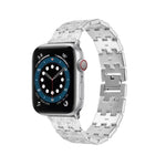 織り目テクスチャーステンレススチール交換用ウォッチバンド Apple Watchシリーズ用、7 41mm / 6 & SE & 5 & 4 40mm / 3 & 2 & 1 38mm、7 45mm / 6 & SE & 5 & 4 44mm / 3 & 2 & 1 42mm