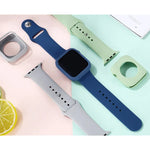 シリコン交換用ストラップウォッチバンド＋ウォッチ保護ケースセット、Apple Watch Series 3 & 2 & 1 38mm用、Apple Watch Series 3 & 2 & 1 42mm用