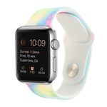 シリコン塗装パターン交換用ウォッチバンド、Apple Watch Series 7 41mm / 6 & SE & 5 & 4 40mm / 3 & 2 & 1 38mm、7 45mm / 6 & SE & 5 & 4 44mm / 3 & 2 & 1 42mm用