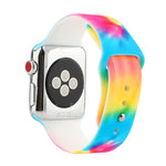 シリコン塗装パターン交換用ウォッチバンド、Apple Watch Series 7 41mm / 6 & SE & 5 & 4 40mm / 3 & 2 & 1 38mm、7 45mm / 6 & SE & 5 & 4 44mm / 3 & 2 & 1 42mm用