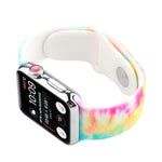 シリコン塗装パターン交換用ウォッチバンド、Apple Watch Series 7 41mm / 6 & SE & 5 & 4 40mm / 3 & 2 & 1 38mm、7 45mm / 6 & SE & 5 & 4 44mm / 3 & 2 & 1 42mm用