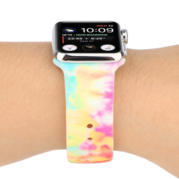 シリコン塗装パターン交換用ウォッチバンド、Apple Watch Series 7 41mm / 6 & SE & 5 & 4 40mm / 3 & 2 & 1 38mm、7 45mm / 6 & SE & 5 & 4 44mm / 3 & 2 & 1 42mm用