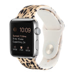 シリコン塗装パターン交換用ウォッチバンド、Apple Watch Series 7 41mm / 6 & SE & 5 & 4 40mm / 3 & 2 & 1 38mm、7 45mm / 6 & SE & 5 & 4 44mm / 3 & 2 & 1 42mm用