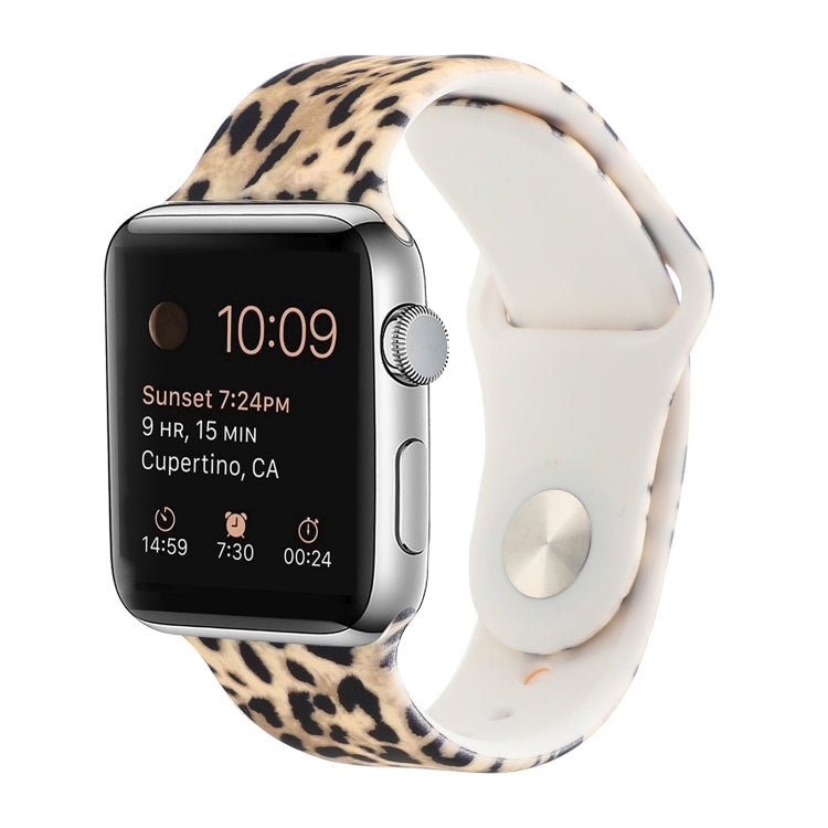 シリコン塗装パターン交換用ウォッチバンド、Apple Watch Series 7 41mm / 6 & SE & 5 & 4 40mm / 3 & 2 & 1 38mm、7 45mm / 6 & SE & 5 & 4 44mm / 3 & 2 & 1 42mm用