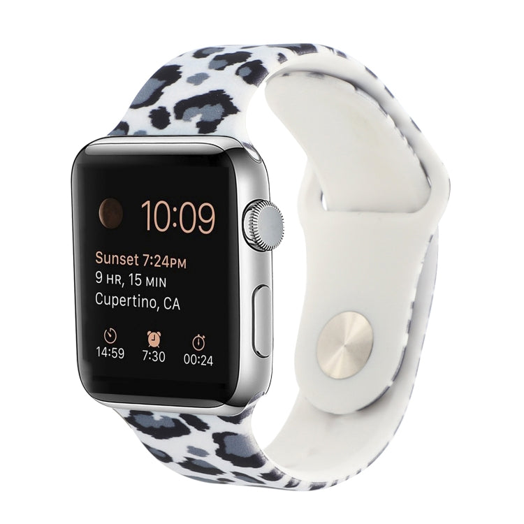 シリコン塗装パターン交換用ウォッチバンド、Apple Watch Series 7 41mm / 6 & SE & 5 & 4 40mm / 3 & 2 & 1 38mm、7 45mm / 6 & SE & 5 & 4 44mm / 3 & 2 & 1 42mm用