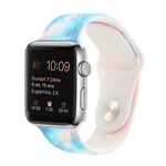 シリコン塗装パターン交換用ウォッチバンド、Apple Watch Series 7 41mm / 6 & SE & 5 & 4 40mm / 3 & 2 & 1 38mm、7 45mm / 6 & SE & 5 & 4 44mm / 3 & 2 & 1 42mm用