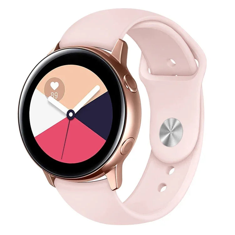 Galaxy Watch Active 2 スマートウォッチ ソリッドカラー シリコン製リストストラップ バンド, L, S