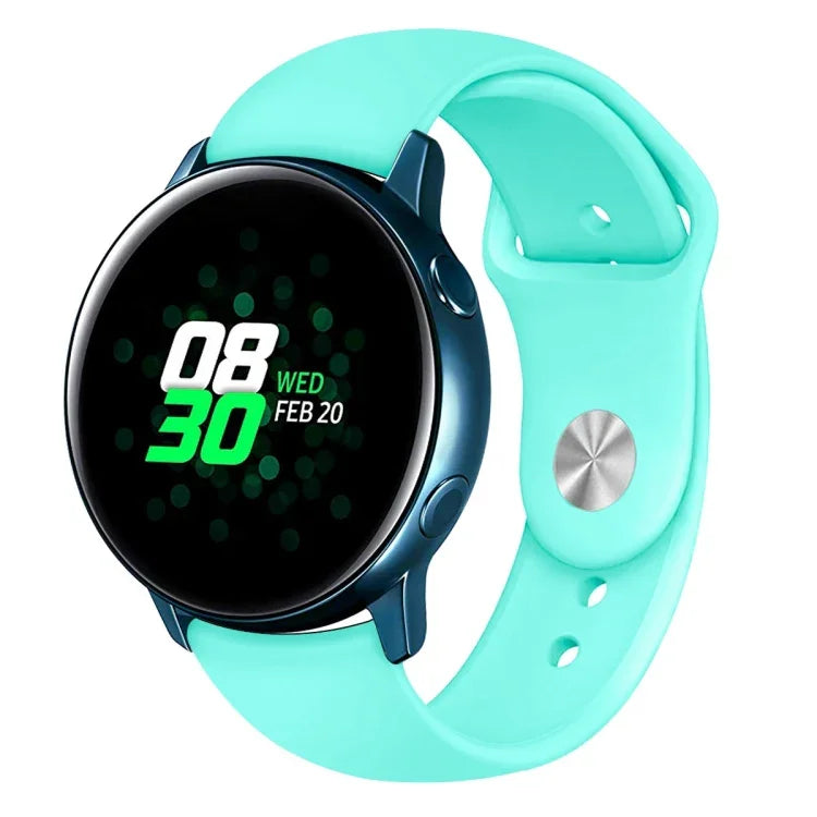 For Galaxy Watch Active 2 Smart Watch Solid Color Silicone Wrist Strap Watchband, L, S