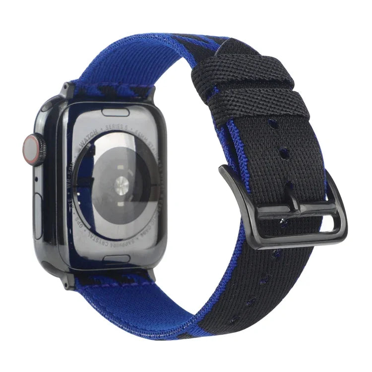 ナイロンシングルループ交換用ストラップウォッチバンド、Apple Watch Series 7 41mm / 6 & SE & 5 & 4 40mm / 3 & 2 & 1 38mm、7 45mm / 6 & SE & 5 & 4 44mm / 3 & 2 & 1 42mm用