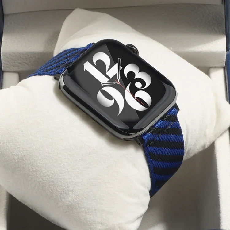 ナイロンシングルループ交換用ストラップウォッチバンド、Apple Watch Series 7 41mm / 6 & SE & 5 & 4 40mm / 3 & 2 & 1 38mm、7 45mm / 6 & SE & 5 & 4 44mm / 3 & 2 & 1 42mm用