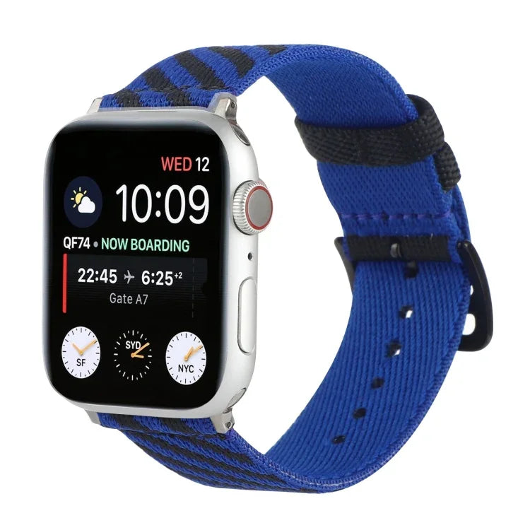 ナイロンシングルループ交換用ストラップウォッチバンド、Apple Watch Series 7 41mm / 6 & SE & 5 & 4 40mm / 3 & 2 & 1 38mm、7 45mm / 6 & SE & 5 & 4 44mm / 3 & 2 & 1 42mm用