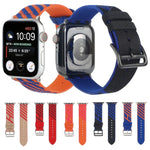 ナイロンシングルループ交換用ストラップウォッチバンド、Apple Watch Series 7 41mm / 6 & SE & 5 & 4 40mm / 3 & 2 & 1 38mm、7 45mm / 6 & SE & 5 & 4 44mm / 3 & 2 & 1 42mm用