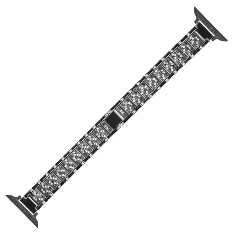 14mm 三粒ダイヤモンドアルミ合金交換用ストラップウォッチバンド、Apple Watch Series 7 41mm / 6 & SE & 5 & 4 40mm / 3 & 2 & 1 38mm、7 45mm / 6 & SE & 5 & 4 44mm / 3 & 2 & 1 42mm用