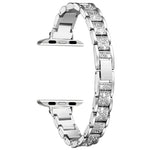 14mm 三粒ダイヤモンドアルミ合金交換用ストラップウォッチバンド、Apple Watch Series 7 41mm / 6 & SE & 5 & 4 40mm / 3 & 2 & 1 38mm、7 45mm / 6 & SE & 5 & 4 44mm / 3 & 2 & 1 42mm用