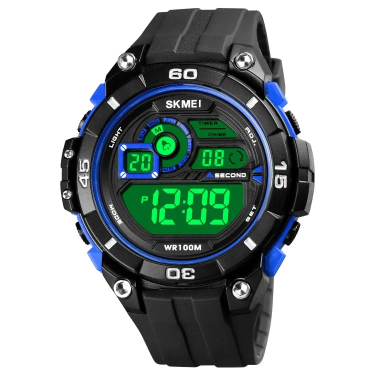SKMEI 1756 Dual Time Countdown Alarm Clock Men Sports Luminous Electronic Watch
