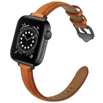 ビジネススタイルレザー交換用ストラップウォッチバンド、Apple Watch Series 7 41mm / 6 & SE & 5 & 4 40mm / 3 & 2 & 1 38mm、7 45mm / 6 & SE & 5 & 4 44mm / 3 & 2 & 1 42mm用