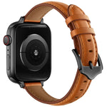 ビジネススタイルレザー交換用ストラップウォッチバンド、Apple Watch Series 7 41mm / 6 & SE & 5 & 4 40mm / 3 & 2 & 1 38mm、7 45mm / 6 & SE & 5 & 4 44mm / 3 & 2 & 1 42mm用