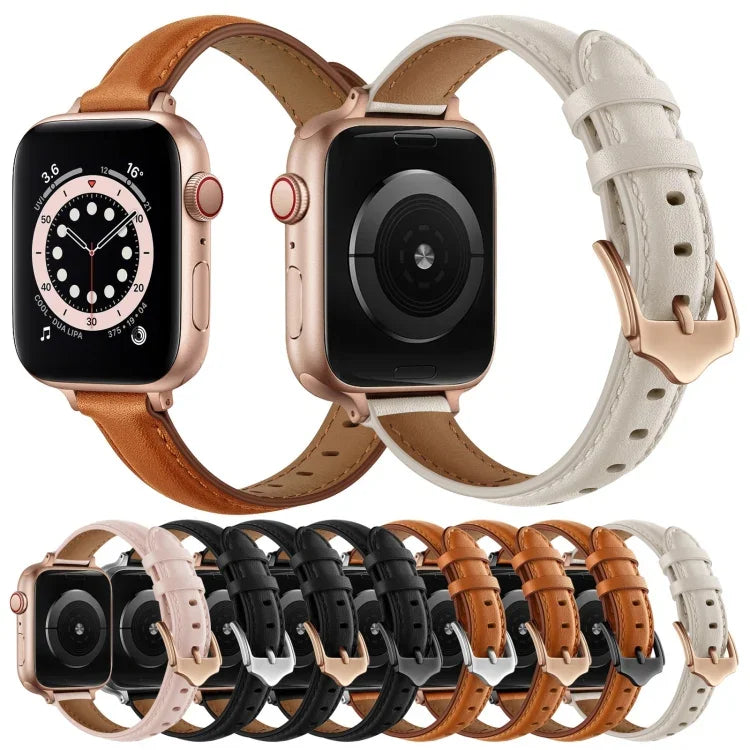 ビジネススタイルレザー交換用ストラップウォッチバンド、Apple Watch Series 7 41mm / 6 & SE & 5 & 4 40mm / 3 & 2 & 1 38mm、7 45mm / 6 & SE & 5 & 4 44mm / 3 & 2 & 1 42mm用