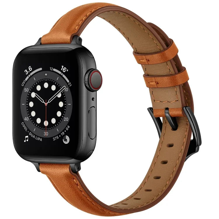ビジネススタイルレザー交換用ストラップウォッチバンド、Apple Watch Series 7 41mm / 6 & SE & 5 & 4 40mm / 3 & 2 & 1 38mm、7 45mm / 6 & SE & 5 & 4 44mm / 3 & 2 & 1 42mm用