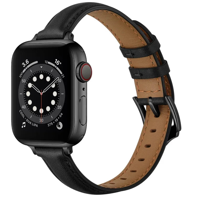 ビジネススタイルレザー交換用ストラップウォッチバンド、Apple Watch Series 7 41mm / 6 & SE & 5 & 4 40mm / 3 & 2 & 1 38mm、7 45mm / 6 & SE & 5 & 4 44mm / 3 & 2 & 1 42mm用