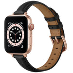 ビジネススタイルレザー交換用ストラップウォッチバンド、Apple Watch Series 7 41mm / 6 & SE & 5 & 4 40mm / 3 & 2 & 1 38mm、7 45mm / 6 & SE & 5 & 4 44mm / 3 & 2 & 1 42mm用