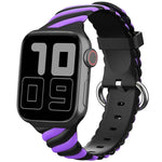 二色ツイストシリコン交換用ストラップ Apple Watchシリーズ用、7 41mm / 6 & SE & 5 & 4 40mm / 3 & 2 & 1 38mm、7 45mm / 6 & SE & 5 & 4 44mm / 3 & 2 & 1 42mm