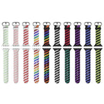 二色ツイストシリコン交換用ストラップ Apple Watchシリーズ用、7 41mm / 6 & SE & 5 & 4 40mm / 3 & 2 & 1 38mm、7 45mm / 6 & SE & 5 & 4 44mm / 3 & 2 & 1 42mm