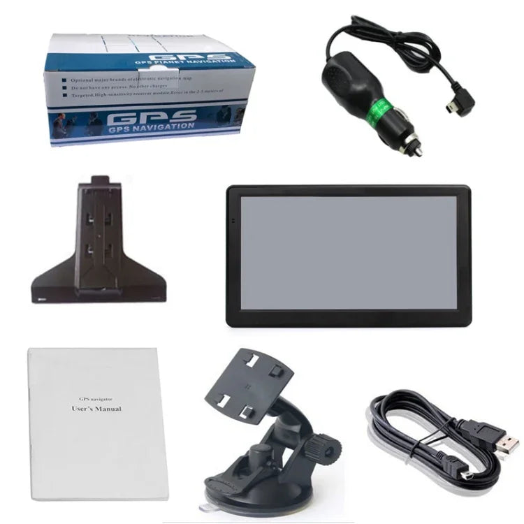 7インチ 車載HD GPSナビゲーター 8G+128M 静電容量式スクリーン FM / TFカード対応 ヨーロッパ地図、オーストラリア地図、東南アジア地図、北米地図、中東地図、南米地図、アフリカ地図