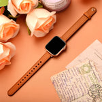 14mm カップルスタイルレザー交換用ストラップ Apple Watchシリーズ用、7 41mm / 6 & SE & 5 & 4 40mm / 3 & 2 & 1 38mm、7 45mm / 6 & SE & 5 & 4 44mm / 3 & 2 & 1 42mm