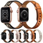 14mm カップルスタイルレザー交換用ストラップ Apple Watchシリーズ用、7 41mm / 6 & SE & 5 & 4 40mm / 3 & 2 & 1 38mm、7 45mm / 6 & SE & 5 & 4 44mm / 3 & 2 & 1 42mm
