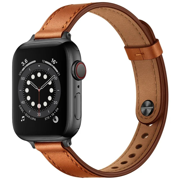 14mm カップルスタイルレザー交換用ストラップ Apple Watchシリーズ用、7 41mm / 6 & SE & 5 & 4 40mm / 3 & 2 & 1 38mm、7 45mm / 6 & SE & 5 & 4 44mm / 3 & 2 & 1 42mm