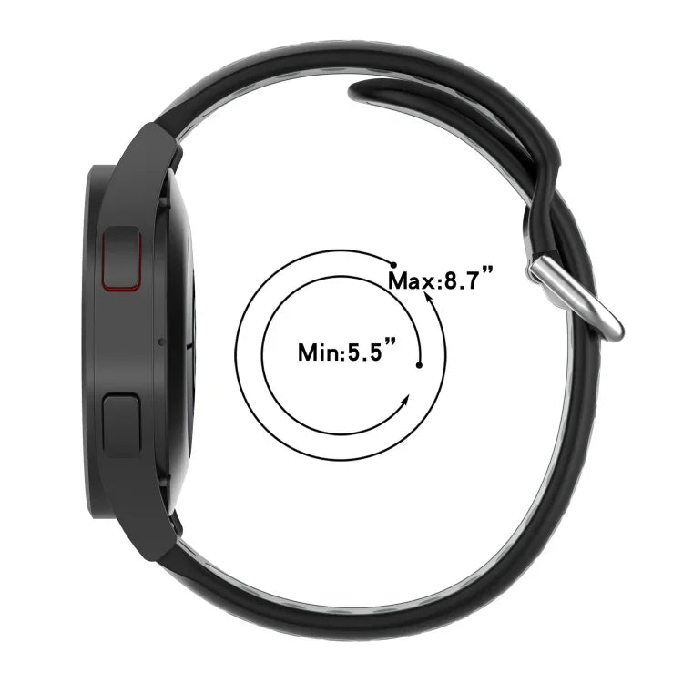 二色シリコン交換用ストラップウォッチバンド Samsung Galaxy Watch4 40mm用、Samsung Galaxy Watch4 44mm用、Samsung Galaxy Watch4 Classic 42mm用