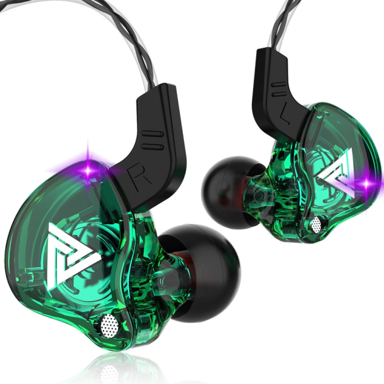 QKZ AK6 3.5mm インイヤー有線サブウーファースポーツイヤホン、ケーブル長：約1.2m、1個、1ペア