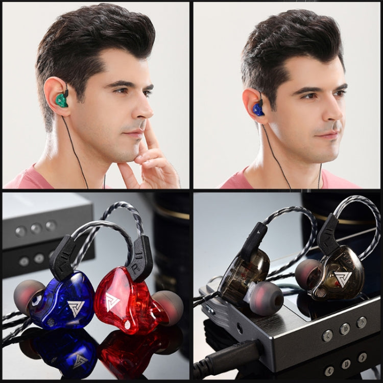 QKZ AK6-X 3.5mm インイヤー有線サブウーファースポーツイヤホンマイク付き、ケーブル長：約1.2m、1個