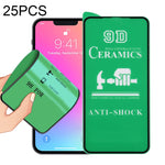 25枚セット 9Dフルスクリーンフルグルーセラミックフィルム、iPhone 13 mini用(25枚)、iPhone 13 / 13 Pro用(25枚)、iPhone 13 Pro Max用(25枚)