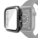 電気めっきPC単列ダイヤモンド保護ケース強化ガラスフィルム付き、Apple Watch Series用、Apple Watch Series 6 / 5 / 4 / Watch SE 40mm用、Apple Watch Series 6 / 5 / 4 / Watch SE 44mm用