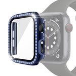 電気めっきPC単列ダイヤモンド保護ケース強化ガラスフィルム付き、Apple Watch Series用、Apple Watch Series 6 / 5 / 4 / Watch SE 40mm用、Apple Watch Series 6 / 5 / 4 / Watch SE 44mm用