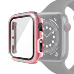 電気めっきPC単列ダイヤモンド保護ケース強化ガラスフィルム付き、Apple Watch Series用、Apple Watch Series 6 / 5 / 4 / Watch SE 40mm用、Apple Watch Series 6 / 5 / 4 / Watch SE 44mm用