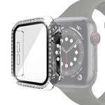 電気めっきPC単列ダイヤモンド保護ケース強化ガラスフィルム付き、Apple Watch Series用、Apple Watch Series 6 / 5 / 4 / Watch SE 40mm用、Apple Watch Series 6 / 5 / 4 / Watch SE 44mm用