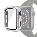 電気めっきPC単列ダイヤモンド保護ケース強化ガラスフィルム付き、Apple Watch Series用、Apple Watch Series 6 / 5 / 4 / Watch SE 40mm用、Apple Watch Series 6 / 5 / 4 / Watch SE 44mm用