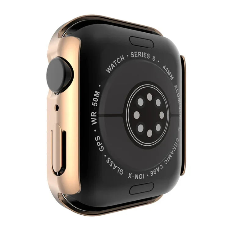 電気めっきPC二重列ダイヤモンド保護ケース 強化ガラスフィルム付き Apple Watchシリーズ用、3 & 2 & 1 38mm、3 & 2 & 1 42mm