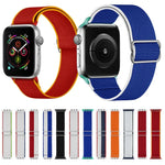 高弾性ナイロン交換用ウォッチバンド Apple Watchシリーズ用、7 41mm / 6 & SE & 5 & 4 40mm / 3 & 2 & 1 38mm、7 45mm / 6 & SE & 5 & 4 44mm / 3 & 2 & 1 42mm