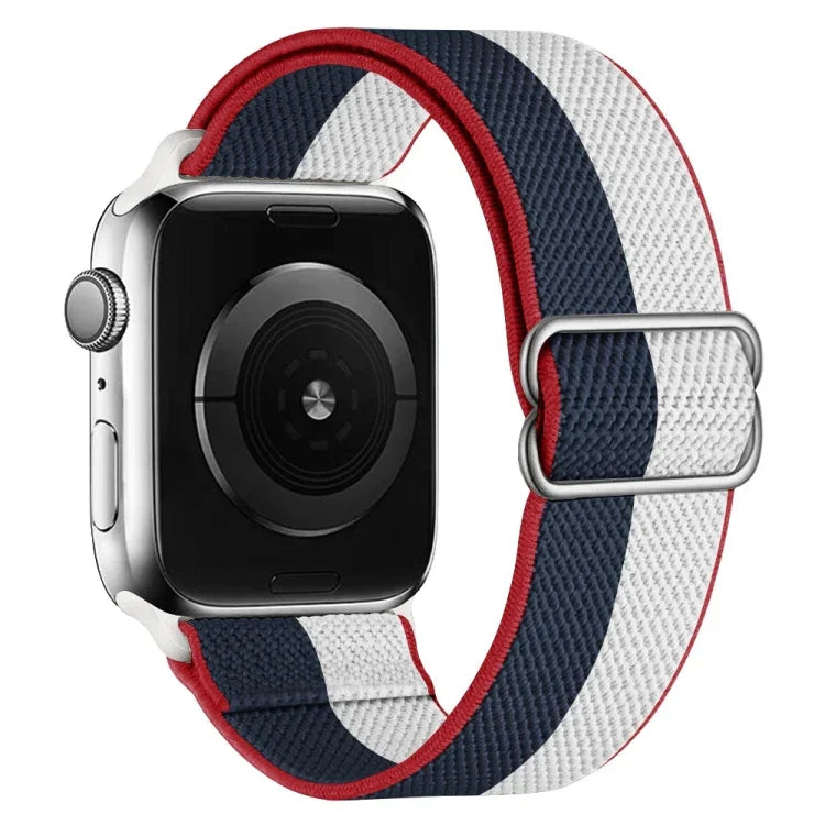 高弾性ナイロン交換用ウォッチバンド Apple Watchシリーズ用、7 41mm / 6 & SE & 5 & 4 40mm / 3 & 2 & 1 38mm、7 45mm / 6 & SE & 5 & 4 44mm / 3 & 2 & 1 42mm
