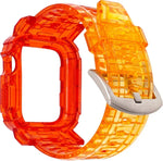 グラデーションTPU一体型ケースストラップ、Apple Watch Series 9 / 8 / 7 45mm / 6 / 5 / 4 / Watch SE 44mm / Watch 42mm用、Apple Watch Series 9 / 8 / 7 45mm / 6 / 5 / 4 / Watch SE 44mm / Watch 42mm用