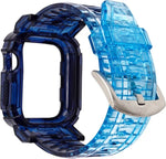 グラデーションTPU一体型ケースストラップ、Apple Watch Series 9 / 8 / 7 45mm / 6 / 5 / 4 / Watch SE 44mm / Watch 42mm用、Apple Watch Series 9 / 8 / 7 45mm / 6 / 5 / 4 / Watch SE 44mm / Watch 42mm用