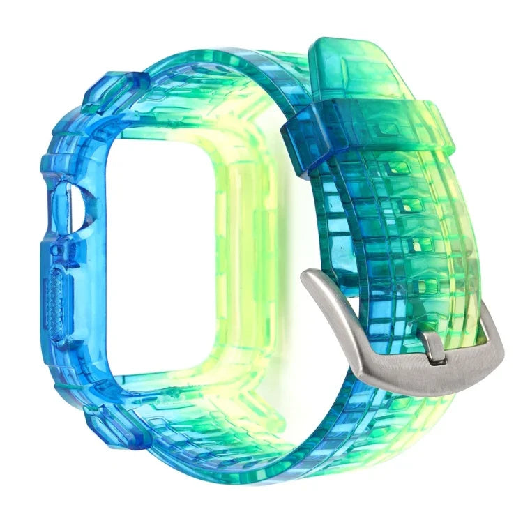グラデーションTPU一体型ケースストラップ、Apple Watch Series 9 / 8 / 7 45mm / 6 / 5 / 4 / Watch SE 44mm / Watch 42mm用、Apple Watch Series 9 / 8 / 7 45mm / 6 / 5 / 4 / Watch SE 44mm / Watch 42mm用